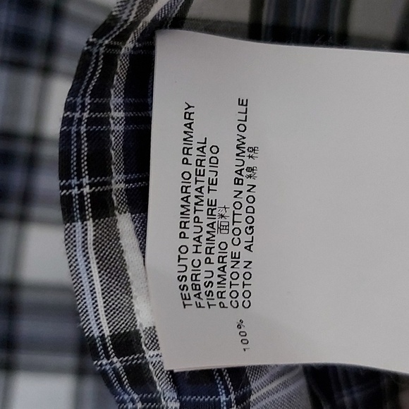 Dsquared Blue and White Plaid Made in Italy Button Down Shirt Size 48 - Picture 8 of 8